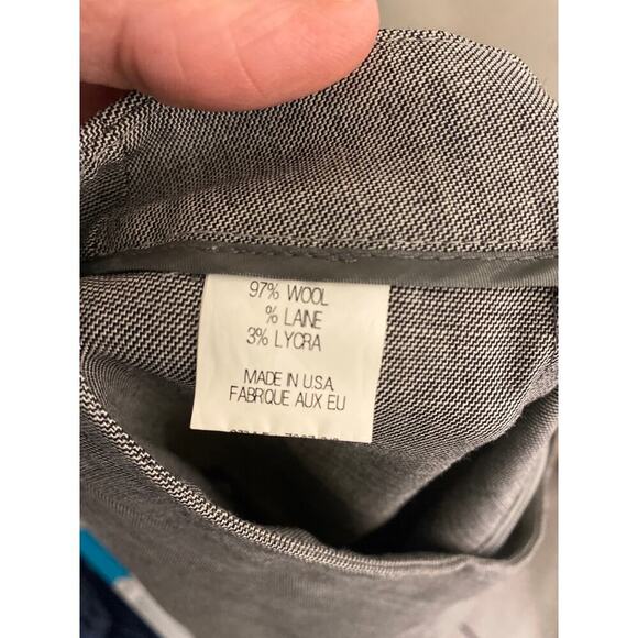 Theory Wool Lane Blend Knee Length Gray Pencil Skirt Pockets Career Size 0 - Picture 11 of 11